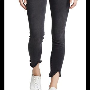 Frame black cropped jeans